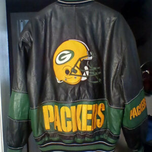 White/Green Green Bay Packers Historic Renegade Satin Jacket