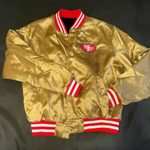 Vintage San Francisco 49ers Swingster Jacket Mens Large Gold Satin Starter  80s