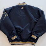 Vintage Houston Astros Navy Rainbow Satin Jacket Extra Small