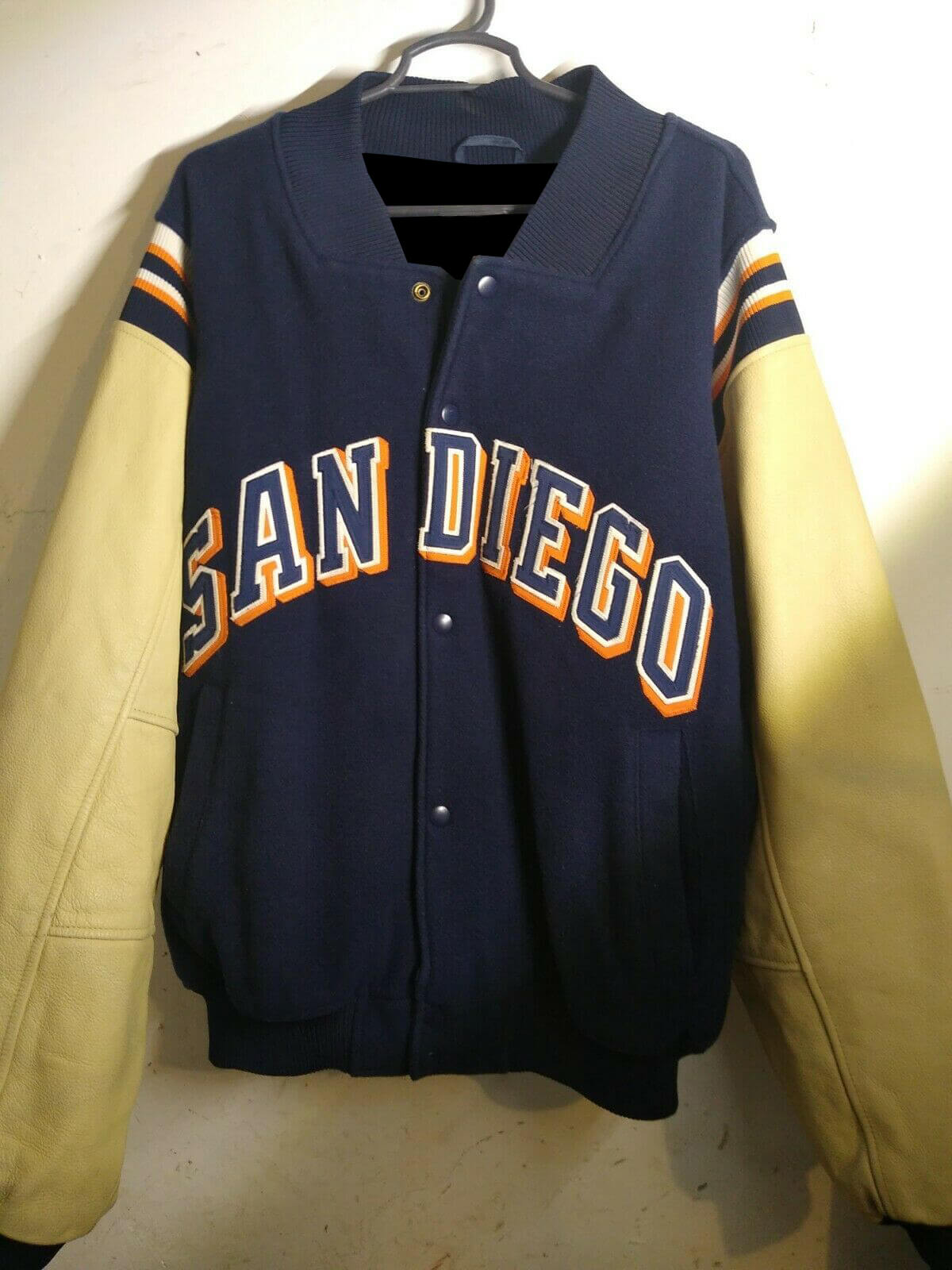 Maker of Jacket Sports Leagues Jackets MLB Vintage San Diego Padres Wool Leather