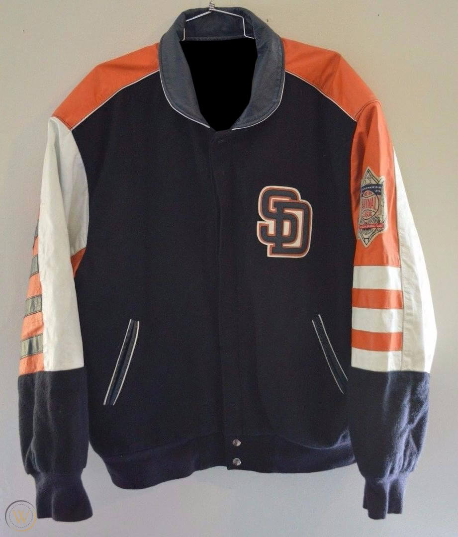 Maker of Jacket Fashion Jackets Vintage MLB San Diego Padres Leather