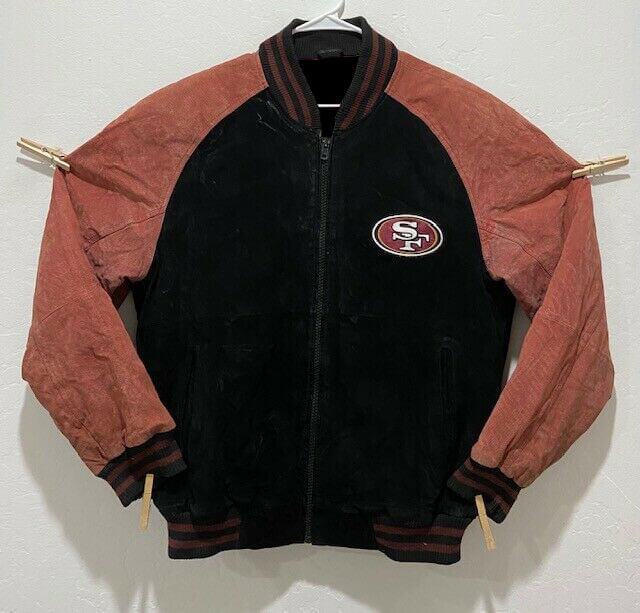 Maker of Jacket Sports Leagues Jackets NFL Vintage San Francisco 49ers Suede Leather