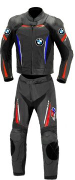 BMW S 1000 RR Motorcycle Black Leather Suit