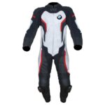 BMW White And Black Motorcycle Racing Leather Suit