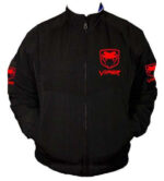 Black Red Dodge Viper Fangs Racing Windbreaker Jacket