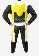 Ducati Motorcycle Black And Yellow Leather Suit