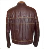Honda Motorcycle Racing Brown Leather Jacket