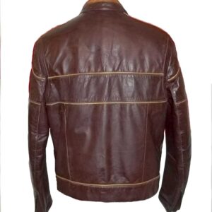 Honda Motorcycle Racing Brown Leather Jacket