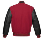 Letterman Baseball Red And Black Varsity Jacket