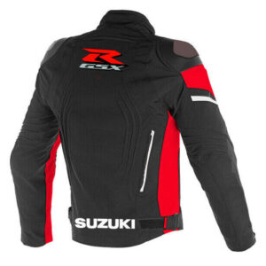 Suzuki GSXR Motorcycle Racing Black Textile Jacket