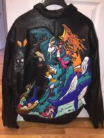 Walt Disney Fantasia 2000 Black Leather Jacket