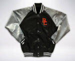 Black Gray BC Lions CFL Team Satin Jacket