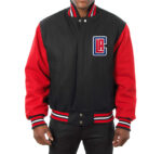 Black LA Clippers Domestic Two Tone Varsity Jacket