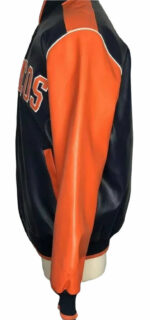 Black Orange NFL Denver Broncos Leather Jacket