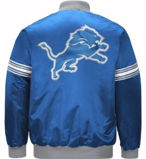 NFL Team Detroit Lions Tricolor Satin Jacket