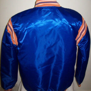 Edmonton Oilers Satin NHL Snap Down Jacket (back)