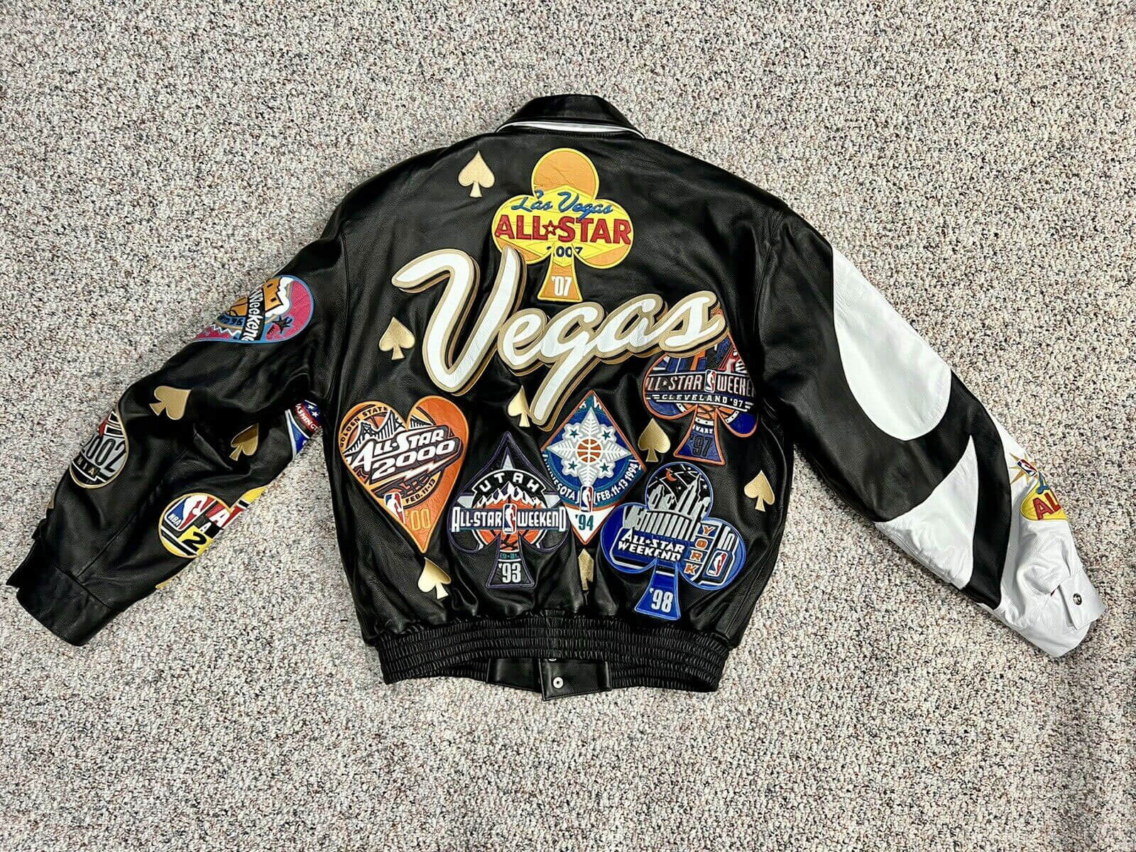 Jeff Hamilton NBA All Star Team Logo Leather Jacket - Maker