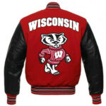 NCAA Team Wisconsin Badgers Varsity Jacket Back