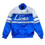 Maker of Jacket NFL Detroit Lions Gray Team Satin