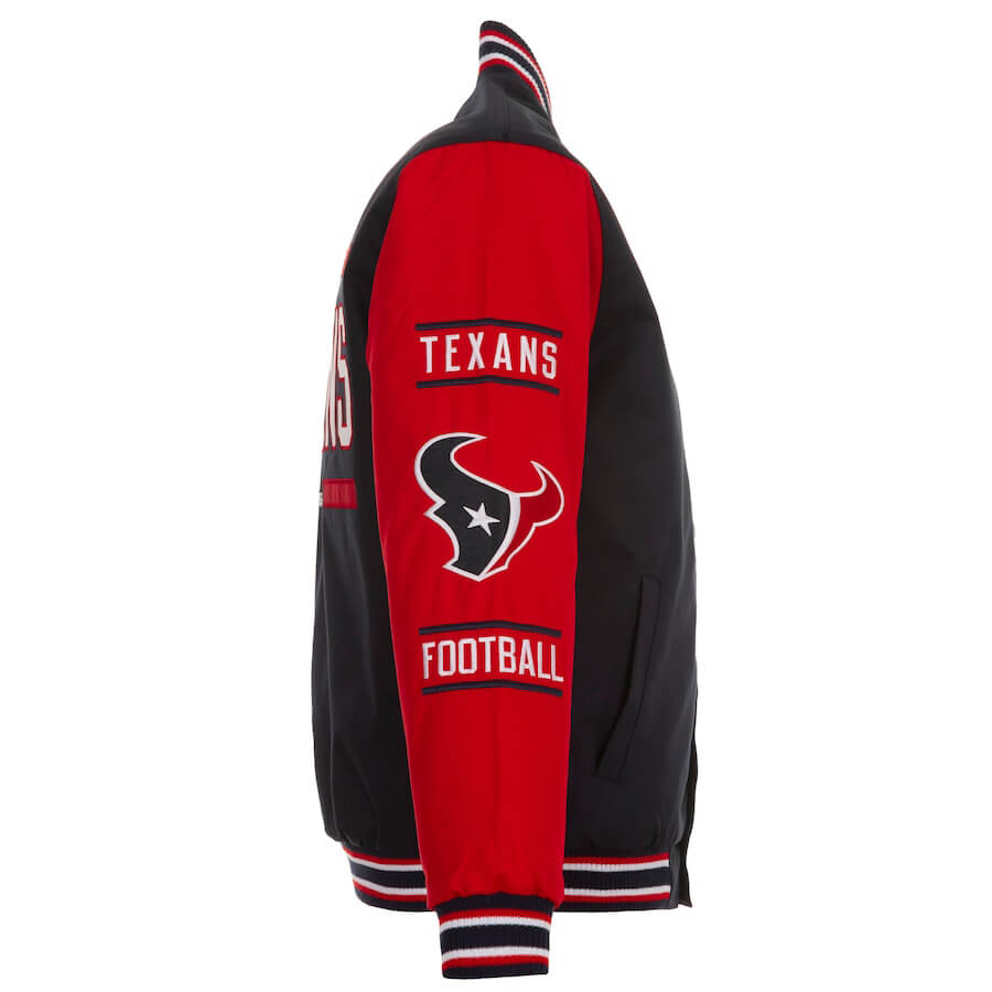 Houston Texans NFL Letterman Red and Blue Jacket