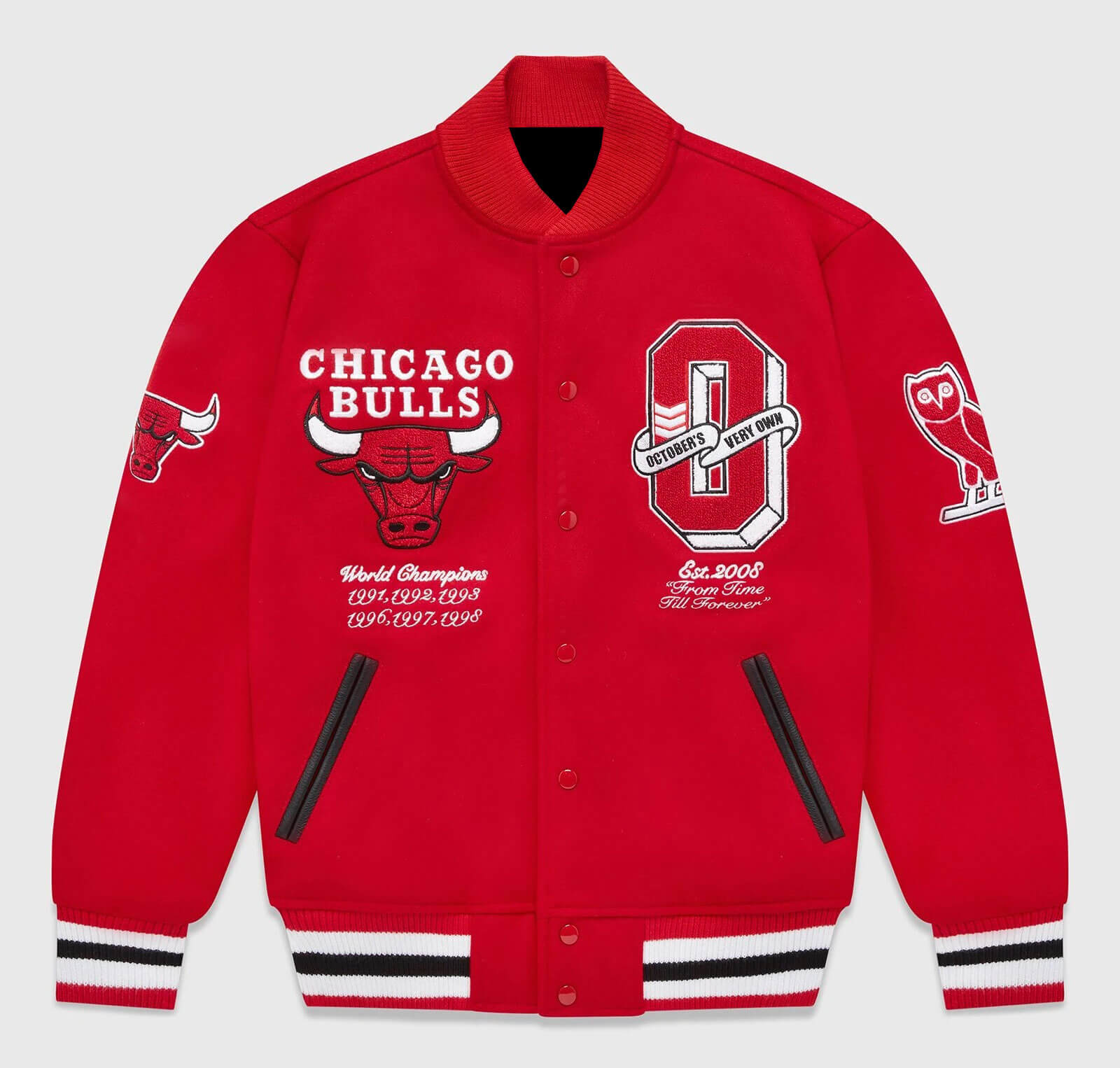 Men's Casual Chicago Red Bulls Baseball Jacket 