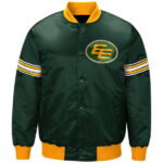 Tricolor Edmonton Elks CFL Team Satin Jacket