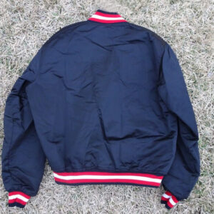 Vintage 90s Louisville Cardinals Navy Blue Satin Jacket