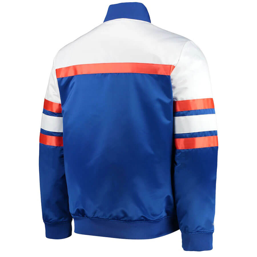 MILWAUKEE BREWERS RETRO CLASSIC RIB SATIN JACKET (UNIVERSITY BLUE)