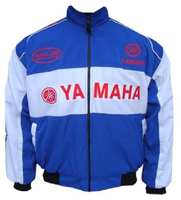 Yamaha Racing Blue And White Windbreaker Jacket - Maker of Jacket