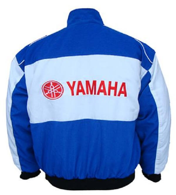 Yamaha Racing Blue And White Windbreaker Jacket - Maker of Jacket