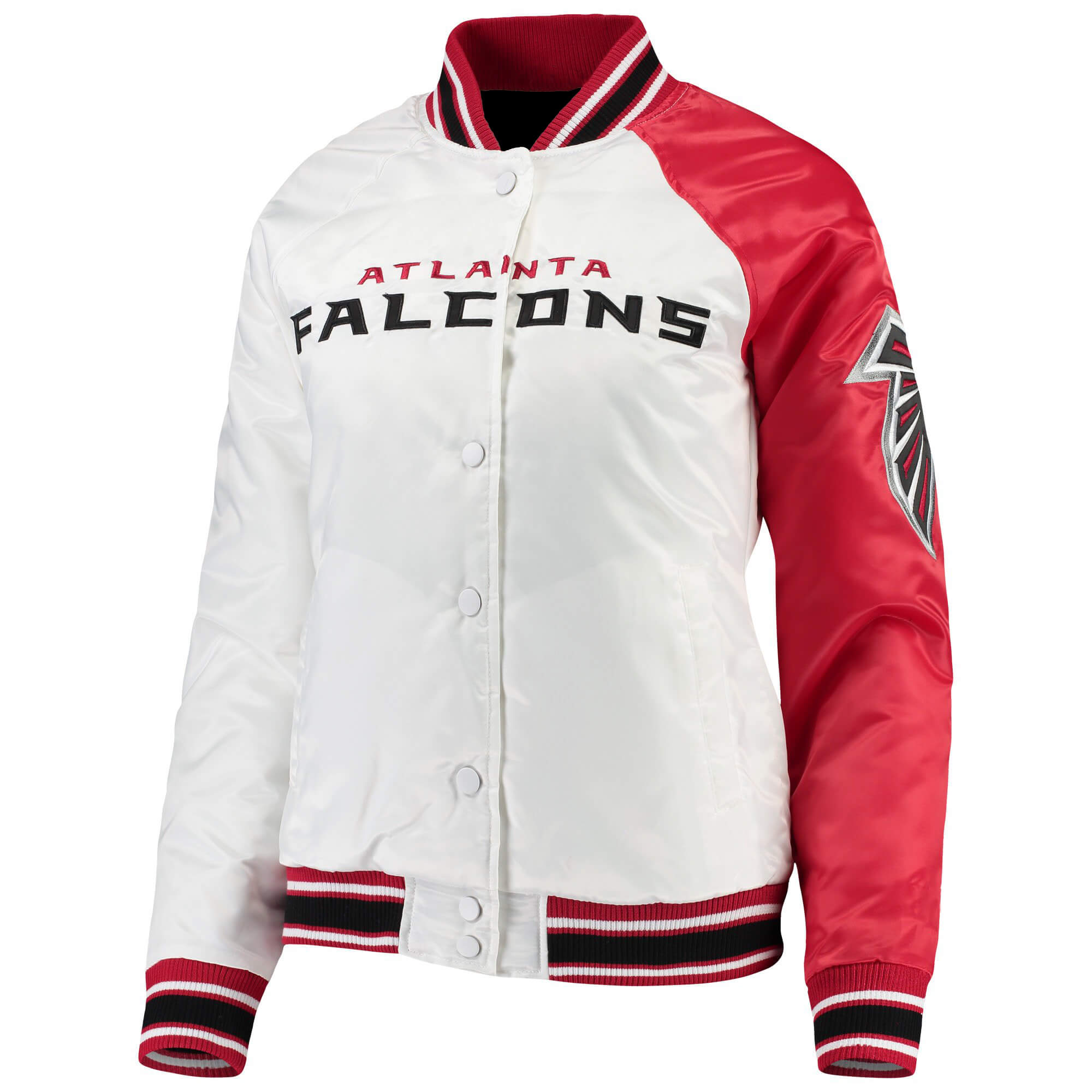 Atlanta Falcons Jacket Mens 3XL Red Full Zip NFL Team Apparel Pockets Logo