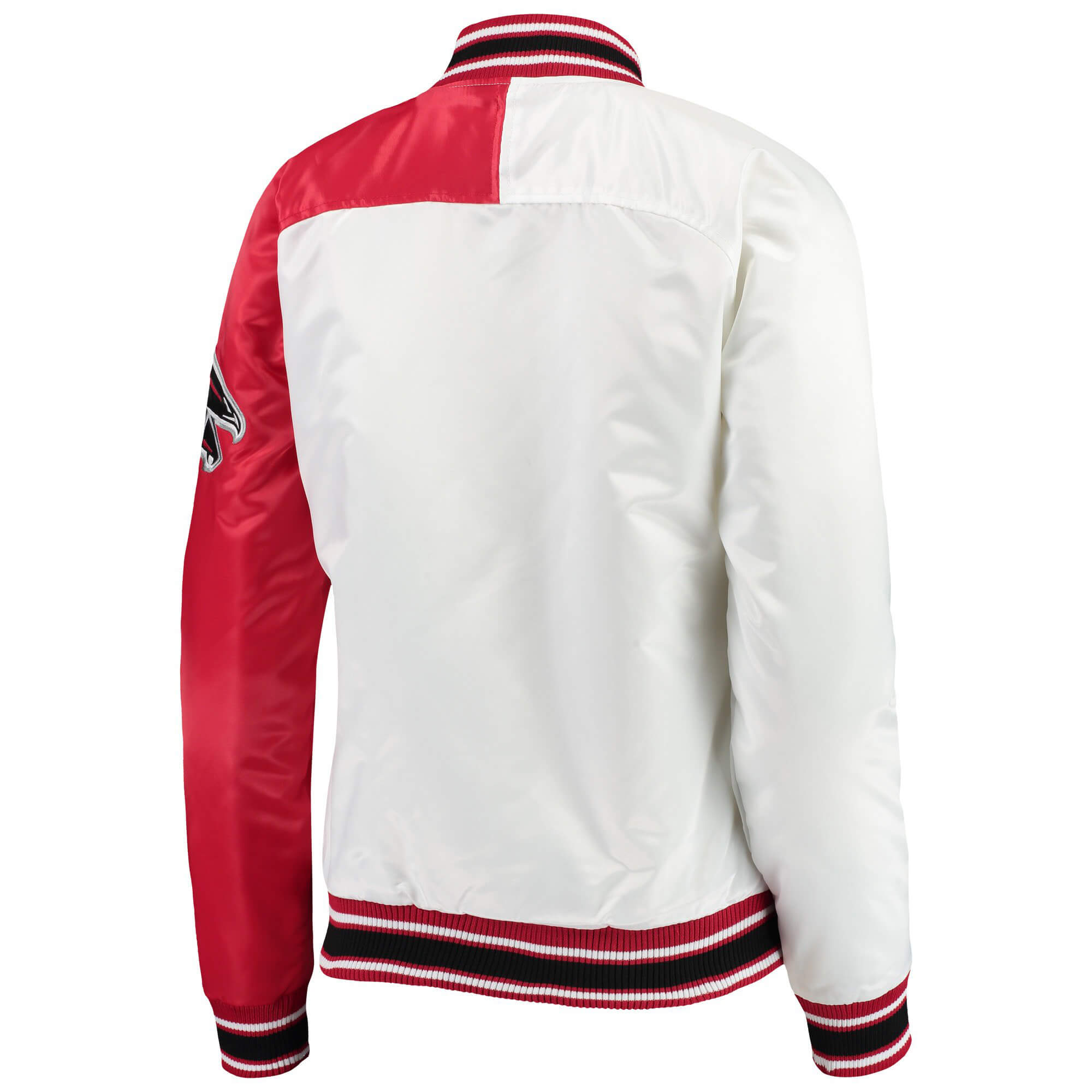 NFL TEAM APPAREL Atlanta Falcons Black Red White Varsity Jacket Coat NEW  Mens S