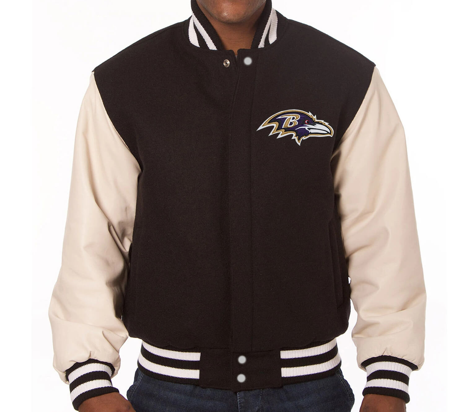 Baltimore Ravens VINTAGE BREAK-OUT Hooded Full Zip/Button NFL Jacket