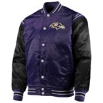 Baltimore Ravens NFL Purple And Black Satin Jacket