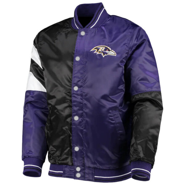 Baltimore Ravens Bomber Leather Jacket Hooded Motorcycle Biker Winter Coat  Gift