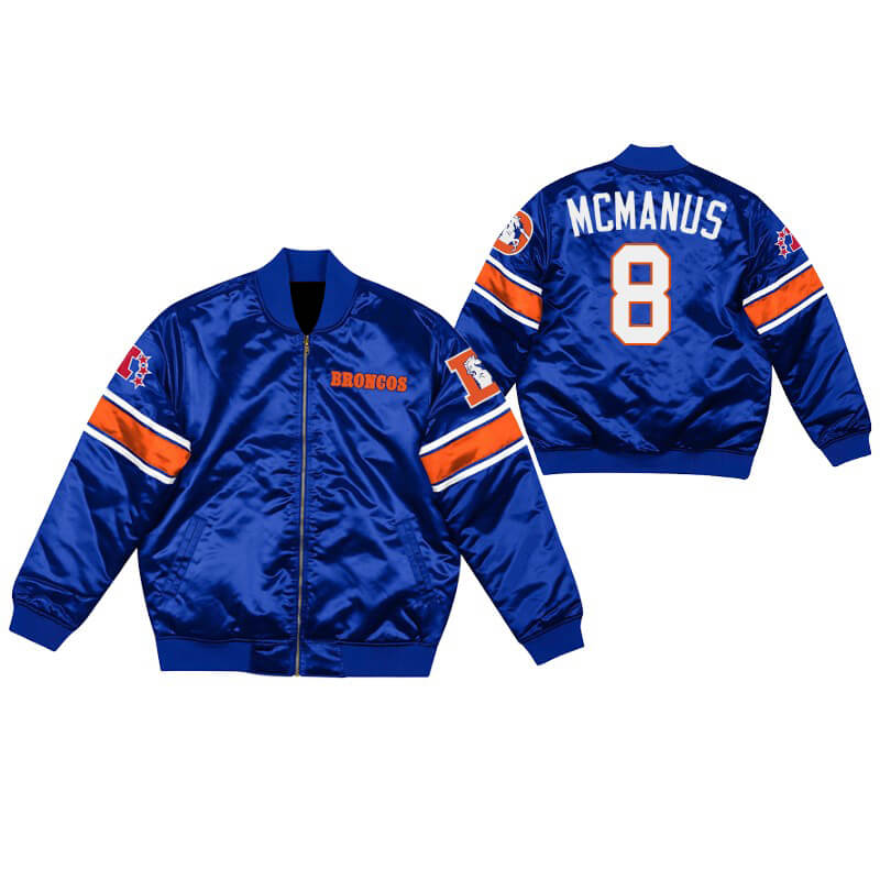 Denver Broncos Blue Satin Jacket