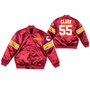 Frank Clark Kansas City Chiefs NFL Satin Jacket