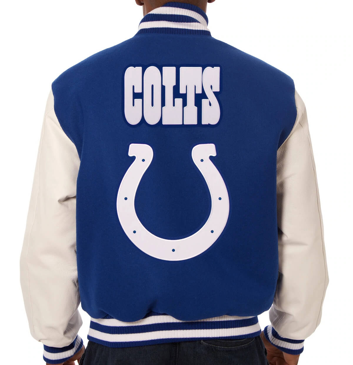 Indianapolis Colts NFL Blue And White Varsity Jacket - Maker of Jacket