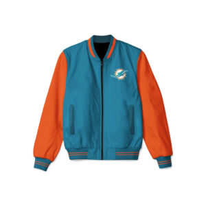 Miami Dolphins Leather Jacket Thermal Plush V46 - EvaPurses