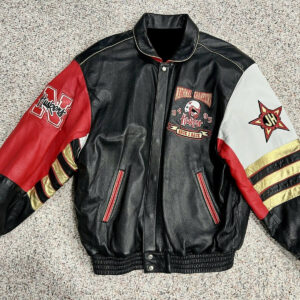 Nebraska Cornhuskers Back 2 Back Leather Jacket Front