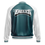 Philadelphia Eagles Men's Leather Bomber Jacket Biker Winter Hooded Jacket  Coat