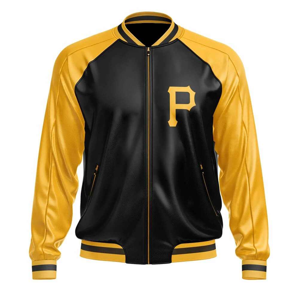 Maker of Jacket Bomber Jackets Pittsburgh Pirates MLB Leather