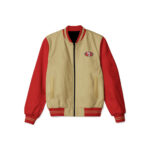 San Francisco 49ers NFL Cream And Red Bomber Jacket