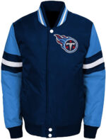 Tennessee Titans NFL Blue Bomber Jacket Front