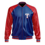 Texas Rangers MLB Leather Bomber Jacket