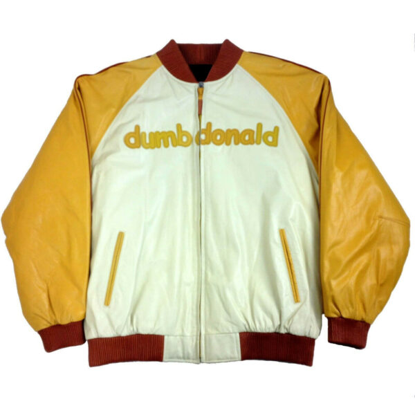 Vintage Dumb Donald Junkyard Gangs Leather Jacket Front