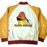 Vintage Dumb Donald Junkyard Gangs Leather Jacket Back