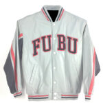 Vintage FUBU Multicolor Leather Jacket Front