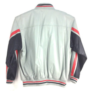 Vintage FUBU Multicolor Leather Jacket Back