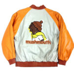 Vintage Mushmouth White And Orange Leather Jacket